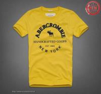 heren abercrombie korte tees handcrafted goods est 1892 new york geel zwart Groothandel Cool tn41q959